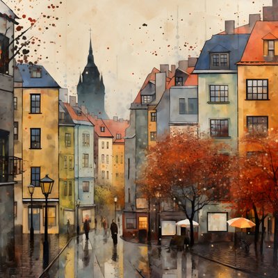 Prague Houses 2 by Kurt Heppke