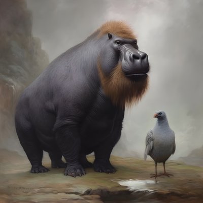 Capybara Mixed with a Silverback Gorilla 4 by Kurt Heppke