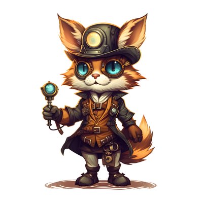 anthropomorphic cute cat 4 by Kurt Heppke