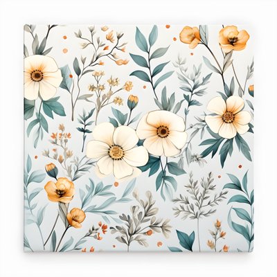 Watercolor Boho Floral Wildflowers 1 by Kurt Heppke