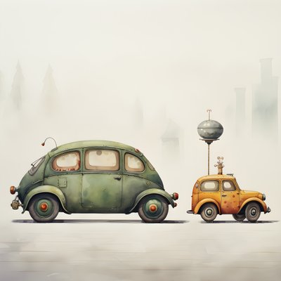 a big and a small car 4 by Kurt Heppke
