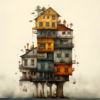 a big and a small house 4 by Kurt Heppke