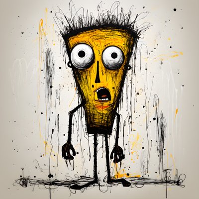 Yellow Cartoon Character 1 by Kurt Heppke