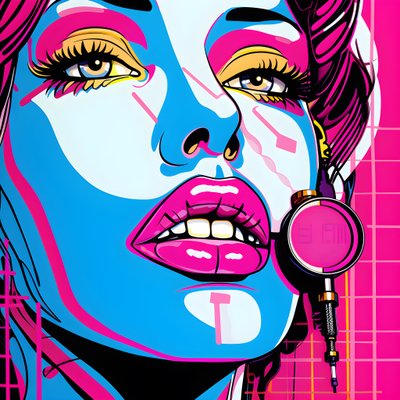 Hot Pink Lips 2 by Kurt Heppke