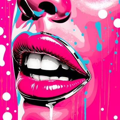 Hot Pink Lips 3 by Kurt Heppke