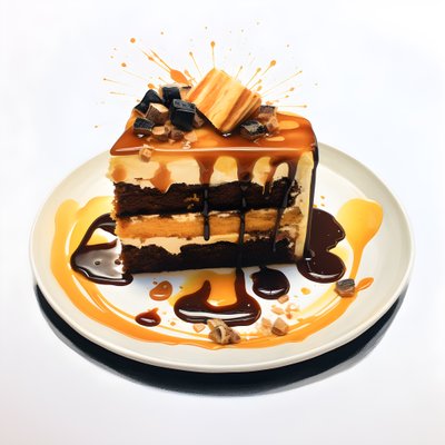 Chocolate Caramel Rhubarb Cake 2 by Kurt Heppke