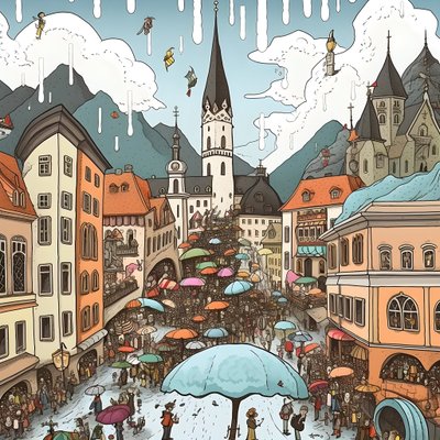Austria, Cartoon 2 by Kurt Heppke