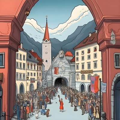 Austria, Cartoon 3 by Kurt Heppke