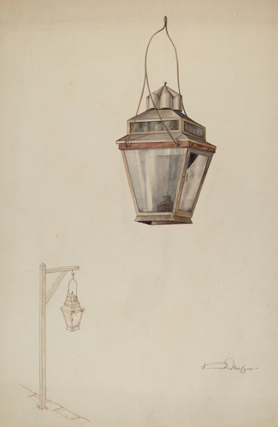 Sperm Oil Street Lamp, c. 1937 by Kurt Melzer