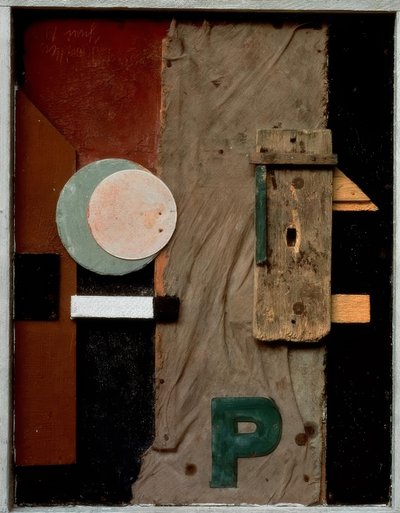 Merzbild P Rosa by Kurt Schwitters