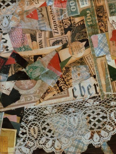 Merz Drawing 297 Yellow by Kurt Schwitters