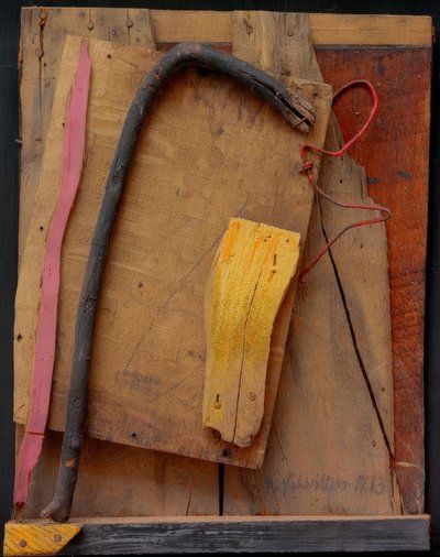 Untitled (Merz Picture Pink-Yellow) by Kurt Schwitters