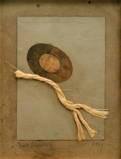 Untitled (Merz Drawing with Arp and String) by Kurt Schwitters