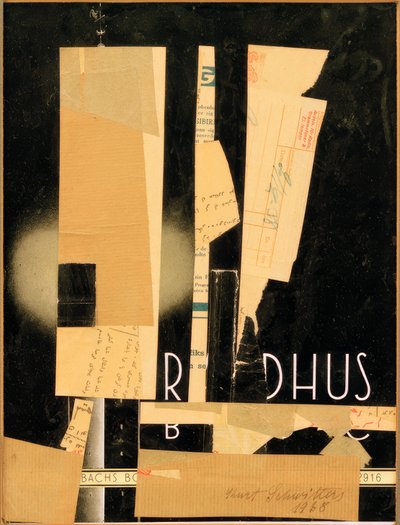 Untitled (R DHUS) by Kurt Schwitters