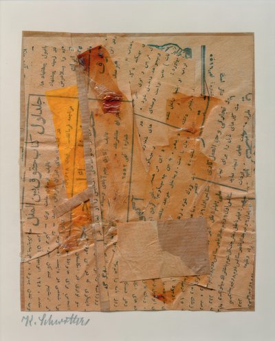 Untitled (with Parts of the Quran) by Kurt Schwitters
