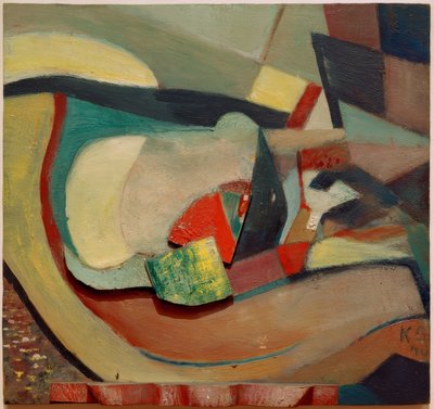 Relief with Red Foot by Kurt Schwitters