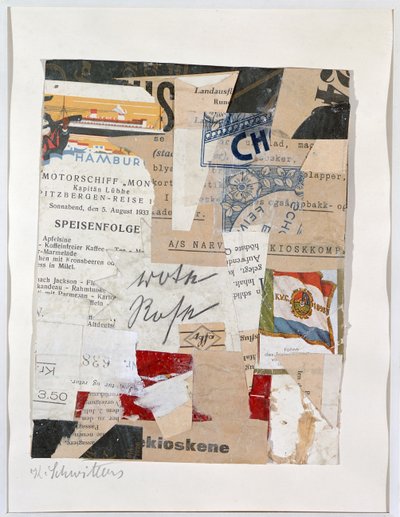 The Red Rose by Kurt Schwitters