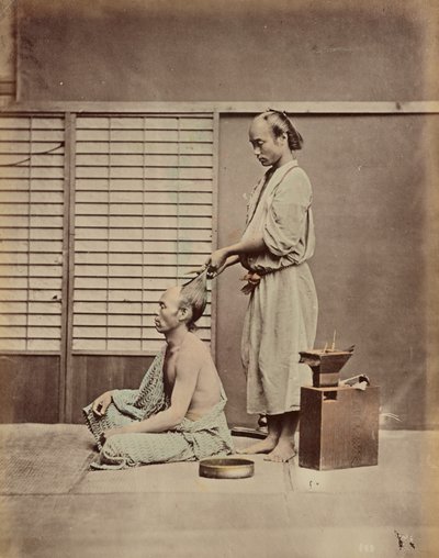 Hair Dressing in Japanese Style by Kusakabe Kimbei