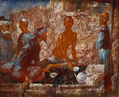 Samarkand Scene by Kuzma Sergeevich Petrov Vodkin