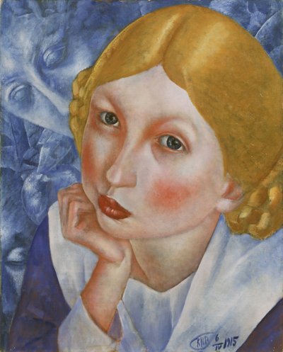 Portrait of Ria by Kuzma Sergeevich Petrov Vodkin