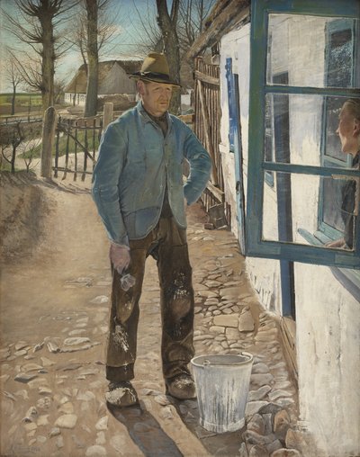 Whitewashing the Old House by Laurits Andersen Ring