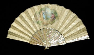 Fan, Belgian, 1880-89 by L. Langelier