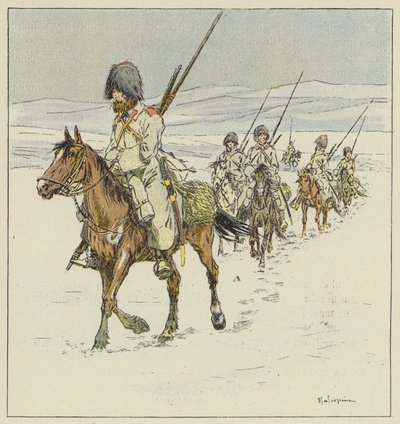 The Cossacks cross the Yalu by L. Malespine