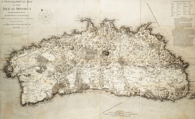 Map of Minorca by L. S. de la Rochette