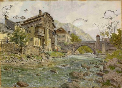 View of Tržič and Tržiška Bistrica by Ladislav Benesch