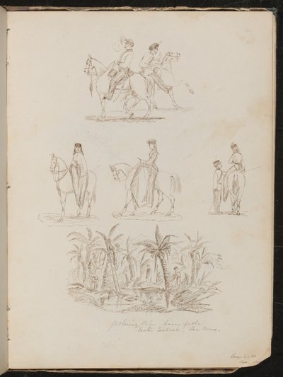 Four Studies of Soldiers on Horseback by Lady Butler