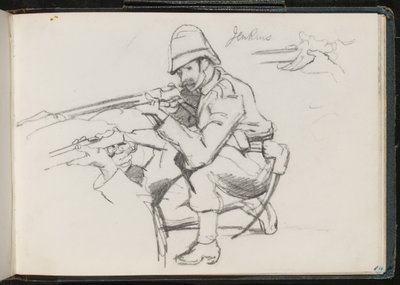 Jenkins Kneeling to Fire by Lady Butler