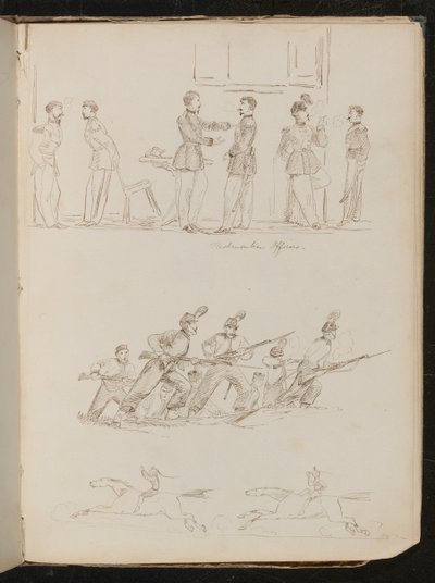 Three Studies of Soldiers by Lady Butler