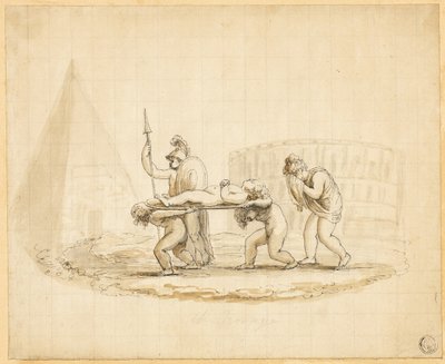 Putti Enacting Roman Funeral Procession by Lady Diana Beauclerk