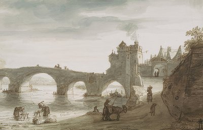 Bridge Over the Loire at Amboise, 1640s by Lambert Doomer