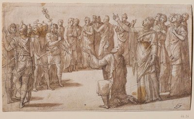 Augustus and the Tiburtine Sibyl by Lambert Lombard