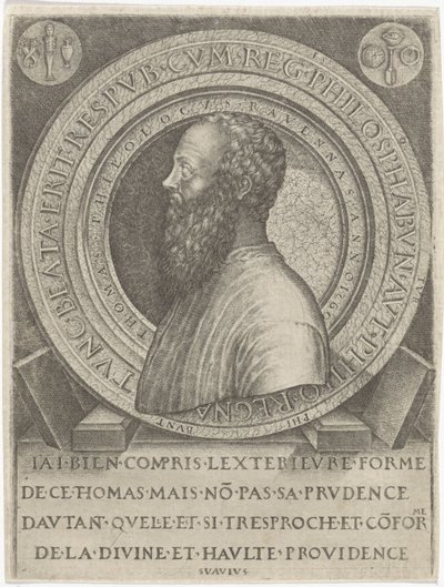 Portrait of Philologist Thomas of Ravenna by Lambertus Suavius