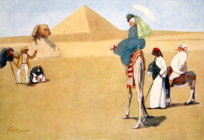 Posing at the Pyramids, 1908 by Lance Thackeray