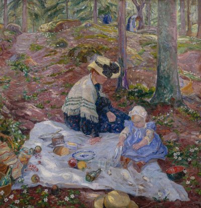 Ingerid and Mother in Birkelunden by Lars Jorde