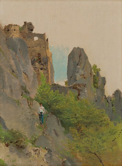 View of the Sušovské ruins by Laszlo Mednyanszky