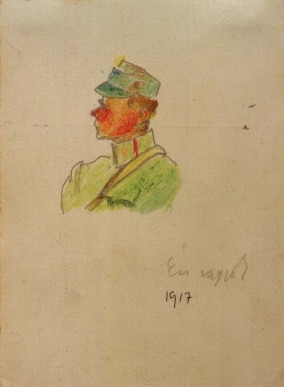 It is I (Self-Portrait as Officer) by Laszlo Moholy Nagy