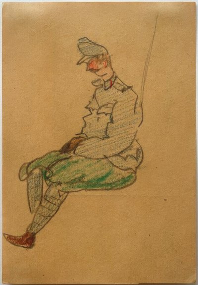 Untitled (Sitting Radio Operator) by Laszlo Moholy Nagy