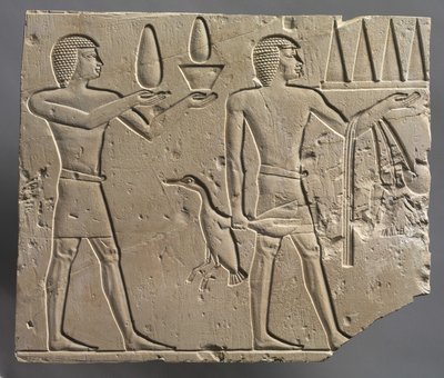 Two Offering Bearers by Late Period Egyptian