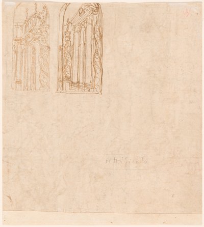 Two Architectural Studies by Lattanzio Gambara