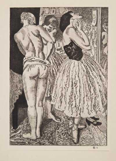 Three Graces of the Ballet, pub. 1927 by Laura Knight