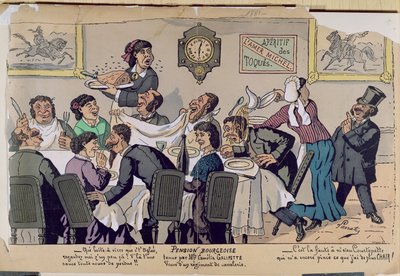 Middle Class Boarding House, Caricature, 1881 by Lavrate