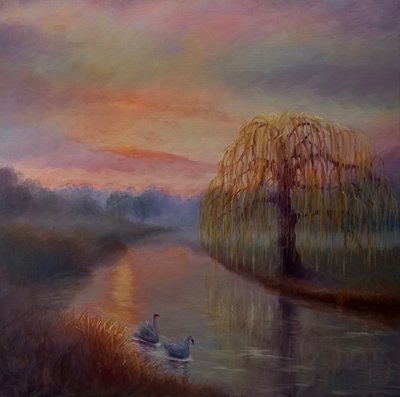 Misty Dawn, Bushy Park, 2024 by Lee Campbell