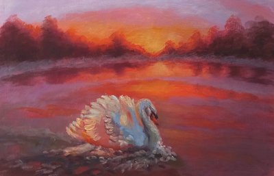 Onwards, Swan Swimming, 2024 by Lee Campbell