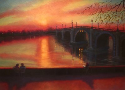 Tide Tables Richmond Bridge Sunset by Lee Campbell