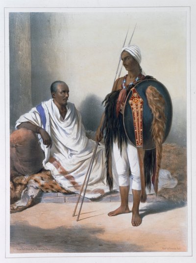 Abyssinian Priest and Warrior, 1848 by Lemoine
