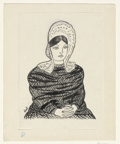 Woman in Traditional Costume by Leo Gestel (signed by artist)